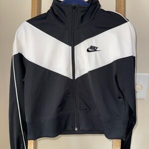 Nike Black and White Chevron Track Jacket
